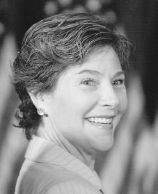 Laura Bush. Reproduced by permission of AP/Wide World Photos.