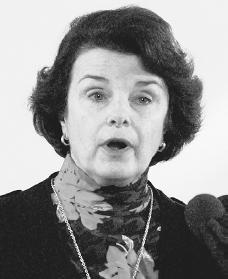 Dianne Feinstein. Reproduced by permission of AP/Wide World Photos.
