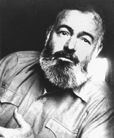 Ernest Hemingway. Reproduced by permission of the Corbis Corporation.