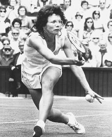 Billie Jean King. Reproduced by permission of Archive Photos, Inc.