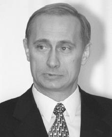 Vladimir Putin. Reproduced by permission of AP/Wide World Photos.