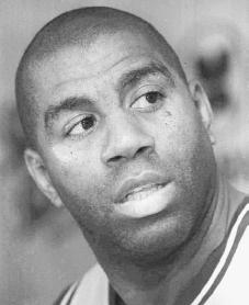 Magic Johnson. Reproduced by permission of AP/Wide World Photos.