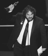 Peter Jackson accepts the Best Director Oscar for The Lord of the Rings: The Return of the King. AP/Wide World Photos. Reproduced by permission.