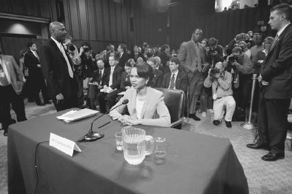 Condoleezza Rice testifies before the 9/11 Commssion, April 8, 2004. AP/Wide World Photos. Reproduced by permission.